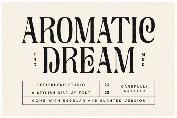 Aromatic Dream: A Serif Font for Elegant Branding