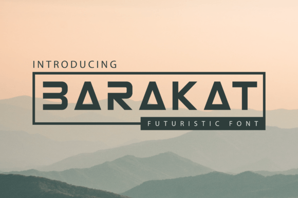 Barakat Font: A Futuristic Display Typeface for Bold Branding Projects