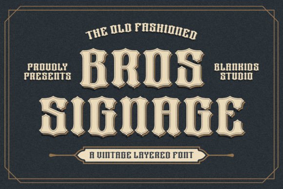 Bros Signage: Vintage Display Font for Modern Marketing