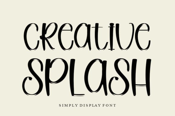 Creative Splash Font: A Craft-Friendly Display Typeface for Handmade Products
