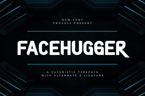 Facehugger Font: Futuristic Display Typography for Branding