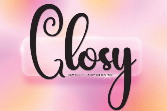 Glosy Font: A Sweet Handwritten Typeface for Handmade Products