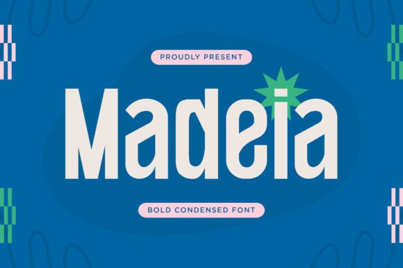Madeia: A Bold Condensed Font for Handmade Product Designs