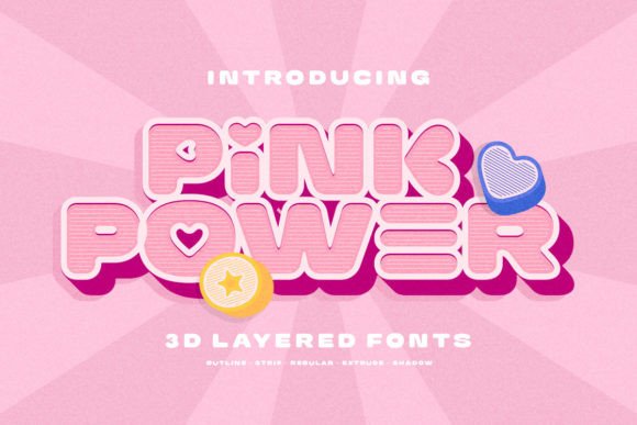 Pink Power Font: A 3D Retro Typeface for Bold Branding