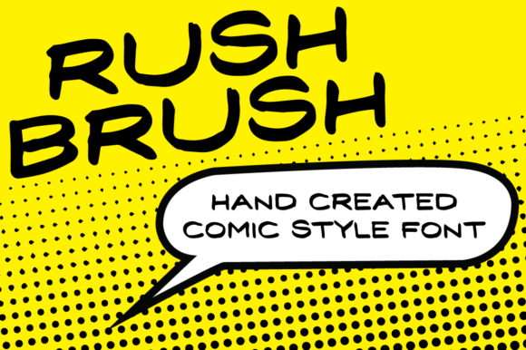 Rush Brush Review: A Bold Display Font for Comic-Inspired Branding