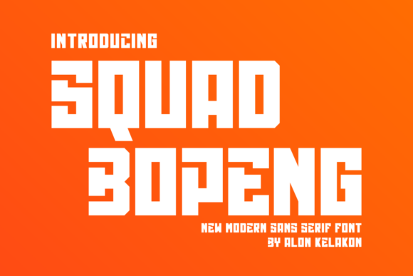 Squad Bopeng: A Playful Display Font for Small Business Branding