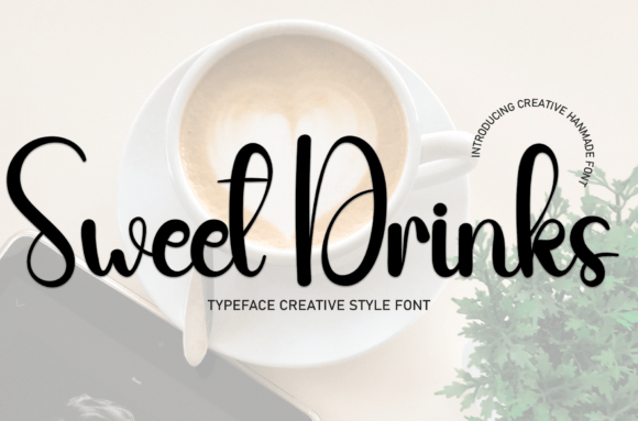 Sweet Drinks Font: A Handwritten Typeface for Small Business Branding