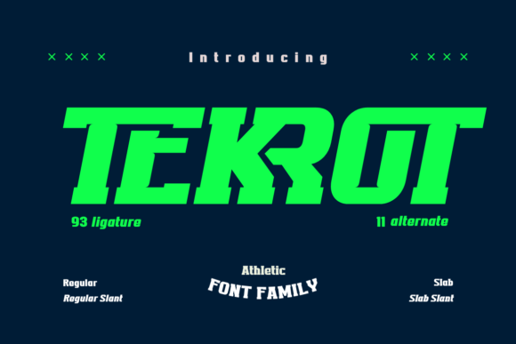Tekrot Font Review: A Sporty Display Typeface for Modern Branding